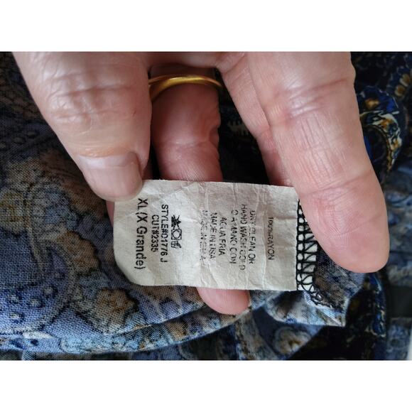 $ Bohemian paisley top, Romantic Blue with flirty white Lacing. Fairytale - Picture 5 of 5